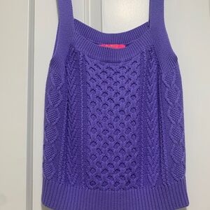 Lilly Pulitzer Evanie Sweater Knit Tank Top Mystical Purple in size small